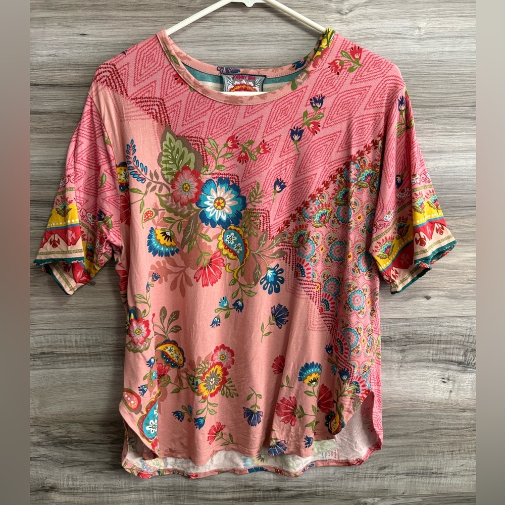 Johnny Was Lakshmi Oversized Cropped T-shirt - Picture 2 of 9